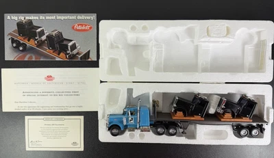 MATCHBOX PAC LEASE 359 PETERBILT TRACTOR TRAILER W/ CAB LOAD W/COA NIB 1/58 - Image 1 of 4