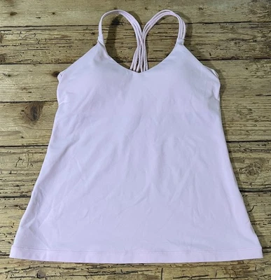 Camiseta sin mangas Lorna Jane para mujer talla M rosa con tiras con sujetador acolchado incorporado usada en excelente estado Foto 1 de 4
