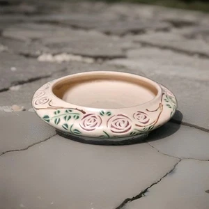 Vintage Roseville Pottery Velmoss Scroll Console Low Bowl Planter 12" - Picture 1 of 13