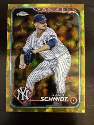 2024 Topps Chrome Sapphire #264 Clarke Schmidt Gold Refractor /50 Yankees - Image 1 of 2