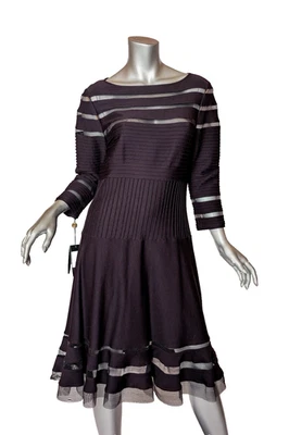 Tadashi Shoji NWT Black Evening Cocktail Dress Size L - Image 1 of 4