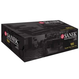 SANEK GLOVE BLACK NITRILE PF [LG] - Picture 1 of 1