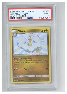 2019 Pokemon Sun & Moon Hidden Fates SV37 Altaria Holo PSA 9 - Image 1 of 2