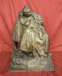Bronze BRONZESKULPTUR EUGENIO PELLINI "LÄCHELN" Ende 1800 - Bild 1 von 14