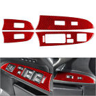 Carbon Fiber Window Lift Switch Panel Cover Trim Fit Lexus IS250 IS350 06-13 Red