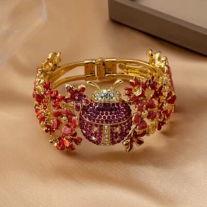 European And American Fashion Trend Retro Enamel Full Diamond Insect Bracelet - Bild 1 von 6