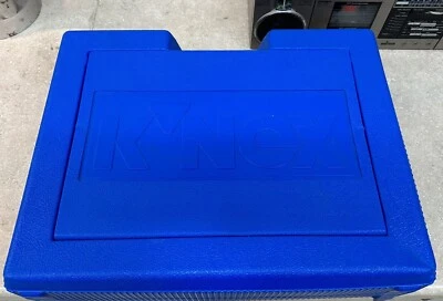 K'NEX Blue Box Hard Carrying Carry Case. Filled with Vintage Knex. - Image 1 of 2