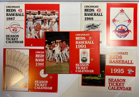 Lot Of 5 Cincinnati Reds Season Ticket Calendars Cover