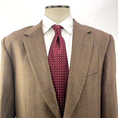 Abrigo deportivo Alan River para hombre 46L marrón espiga con panel de ventana 3/2 rollos de lana Foto 1 de 4