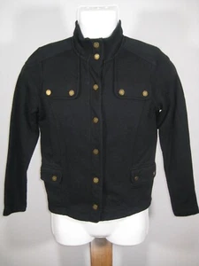 Lauren Ralph Lauren Shirt Jacket Womens S P Shacket Black Military Equestrian  - Picture 1 of 17