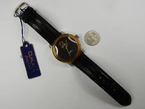 EXC NEW LARGE OMAX S001 MENS QUARTZ WATCH - ORIG LABEL - NEW BATTERY -RUNS GREAT - Picture 1 of 11