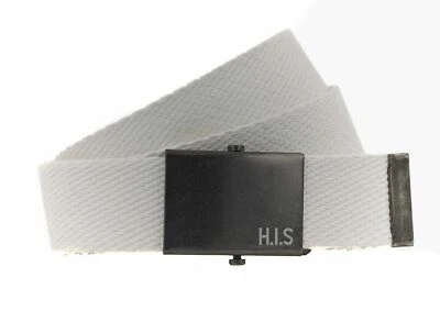 H.I.S cinturón Tape Belt W110 White - Imagen 1 de 2