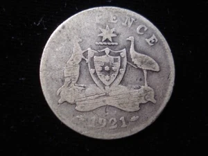 Australian 1921 Sixpence Sterling Silver Coin KGV Birthday Gift Antique - Imagen 1 de 2