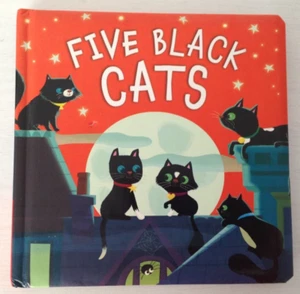 FÜNF SCHWARZE KATZEN von: Patricia Hegarty (2013, Brettbuch) - Halloween - WIE NEU - Bild 1 von 5