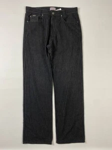 VERSACE Classic Gray Wool Striped Straight Regular Fit Jeans Size 36/ W33 - Picture 1 of 13