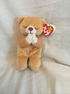 TY Beanie Baby 1999 - Hope the Praying Bear - D.O.B. 3/23/98 - New with Tag FS