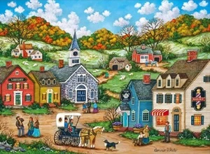 Jigsaw Puzzle Americana Road Block Country Living 500 piece NEW 19"x14" - Picture 1 of 1