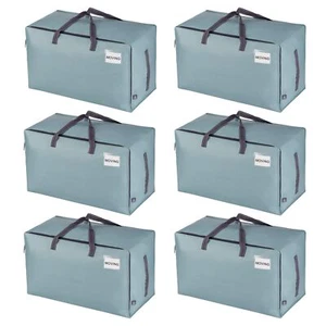 6 Pack Moving Bags And Large Christmas Decoration Storage Bins With Lids. Altern - Picture 1 of 7