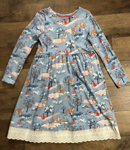 Mini Boden Girls Dress 11-12, Rare Print, Woodland Animal Scene, No Stains - Picture 1 of 12