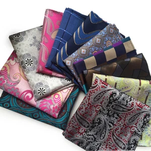 Mens Stripe Paisley Flowers Geometric Handkerchief Hanky Wedding Pocket Square - Picture 1 of 28