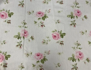 BEAUTIFUL PINK ROSE PRINT FABRIC  EXTRA WIDE JAPAN - Picture 1 of 3