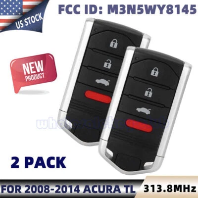 2 para Acura TL 2008-2014 llave inteligente entrada sin llave mando a distancia M3N5Wy8145 4 botones Foto 1 de 4