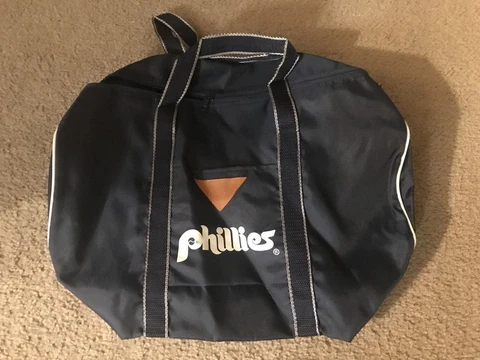 Vintage Philadelphia Phillies SGA DUFFLE BAG GYM 1990s NAVY BLUE Cover