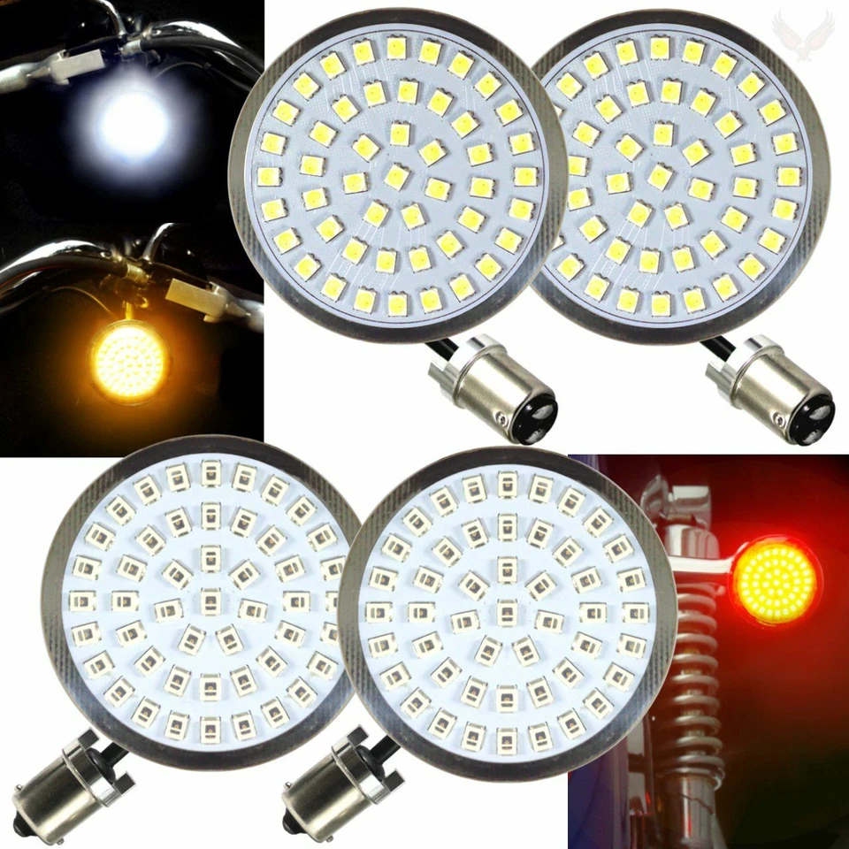 Eagle Lights 2" Harley LED seta dianteira 1157 traseira vermelha 1156 equalizador Eagle - Imagem 1 de 4