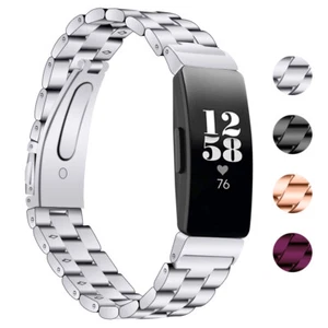 StrapsCo Stainless Steel Oyster Link Strap for Fitbit Inspire & Inspire HR - Picture 1 of 14