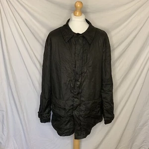 Burberry Jacket Waxed Coat Vintage Nova Check Poly Filled 100% Genuine XL - Picture 1 of 12