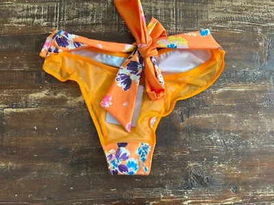 PANGUITA SAVAGE X FENTY BY RIHANNA NARANJA FLORAL CORBATA EN LA ESPALDA GRANDE Foto 1 de 4