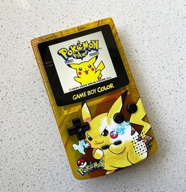 Nintendo Gameboy Color Colour Game Boy BACKLIT IPS Q5 V2 GBC 🔹Pikachu Pok&eacute;mon🔹