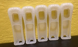 5 Original OEM Wii Motion Plus Controller Silicone/Rubber Covers Grip -Clear - Picture 1 of 3