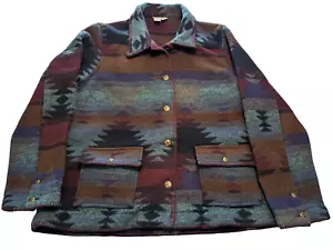 Chaqueta azteca vintage para mujer X-LARGE mezcla de lana suroeste The Territory Ahead - Imagen 1 de 12