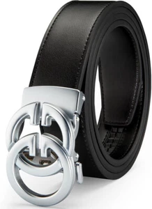 Herren Leder Ratschengürtel mit Luxus Designer Schnalle - verstellbarer eleganter Gürtel f - Bild 1 von 5