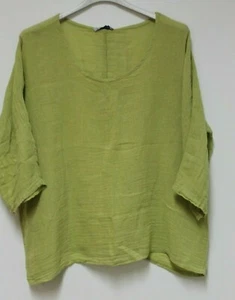 LADIES ITALIAN QUIRKY LAGENLOOK PLAIN LINEN MIX LIGHTWEIGHT CASUAL SHORT TOP - Picture 1 of 28