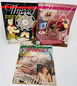 Crochet Thread Pattern Booklets Vintage #s 1, 3 & 6 1989 & 1990 - Picture 1 of 12