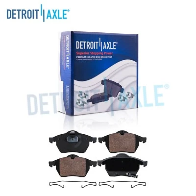 Front Ceramic Brake Pads w/ Hardware for 1999 2000 2001 2002 2003 Saab 9-3 9-5 — 第 1/4 张图片