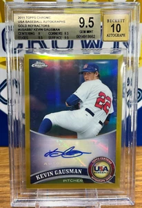 Kevin Gausman 2011 Topps Chrome GOLD REFRACTOR AUTO 24/50 BGS 9.5/10 Blue Jays - Picture 1 of 2