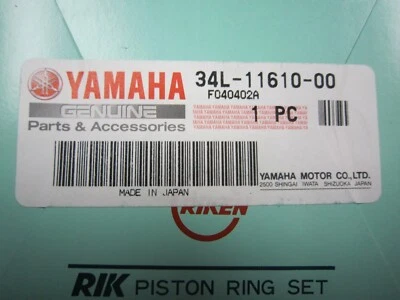 Anillo de pistón Yamaha OEM para Road Star 1600, Grizzly 600, XT600 P/N 34L-11610-00-00 Foto 1 de 3