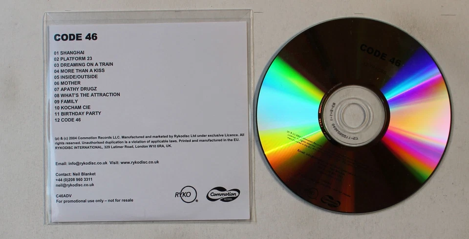 The Free Association Music From The Film Code 46 UK ADV CDR 2005 Soundtrack - Bild 1 von 1