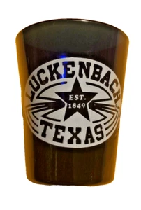 LUCKENBACK TEXAS Vidrio Disparo Azul Beber Alcohol Bebidas Mixtas Bar Fiesta #01 - Imagen 1 de 7