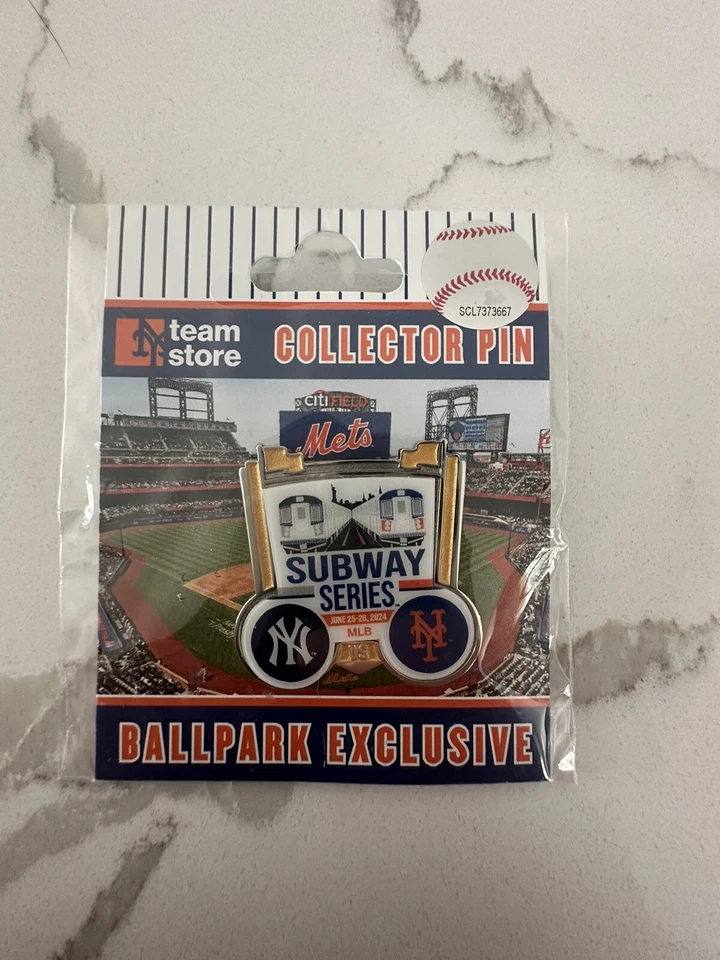 2024 Subway Series New York Mets New York Yankees Pin Citi Field Exclusive NEW - Image 1 of 1