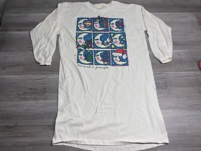 Camisa Larga Vintage LL Bean Navidad Luna Too All A Goodnight Hecha en EE. UU. Talla M Foto 1 de 4