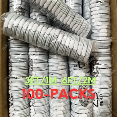 100X Wholesale Lot USB Charging Cable For iPhone 6 7 8 11 12 13 14 Charger Cord - Image 1 of 4