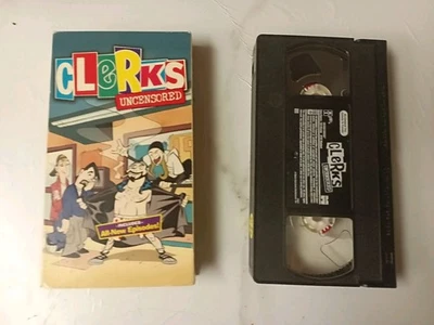 Clerks Uncensored VHS Rare Cult Film Animated Series Jay & Silent Bob - Tested - Image 1 of 2