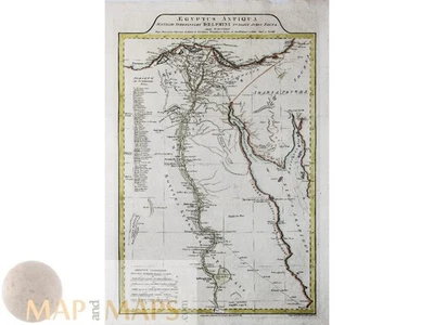 1788 Antique map Egypt Nile River course to Nubia Aegyptus Antiqua  by Anville - Image 1 of 4