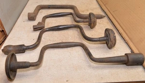 4 antike Hosenträger 17 & 1800er Sammlerstück frühe primitive Holzbohrer Werkzeuge - Bild 1 von 9