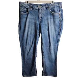 Silver Jeans Co Damen Suki Surplus Capri Jeans Blau Denim W35 L26 - Bild 1 von 14