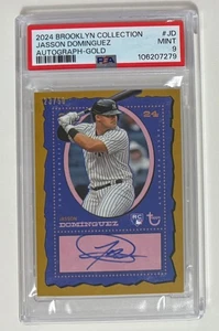 2024 Topps Brooklyn Collection JASSON DOMINGUEZ Gold Auto /50 PSA 9 MINT - Picture 1 of 2